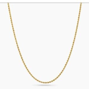 Mejuri 14k Gold Rope Twisted Chain Necklace